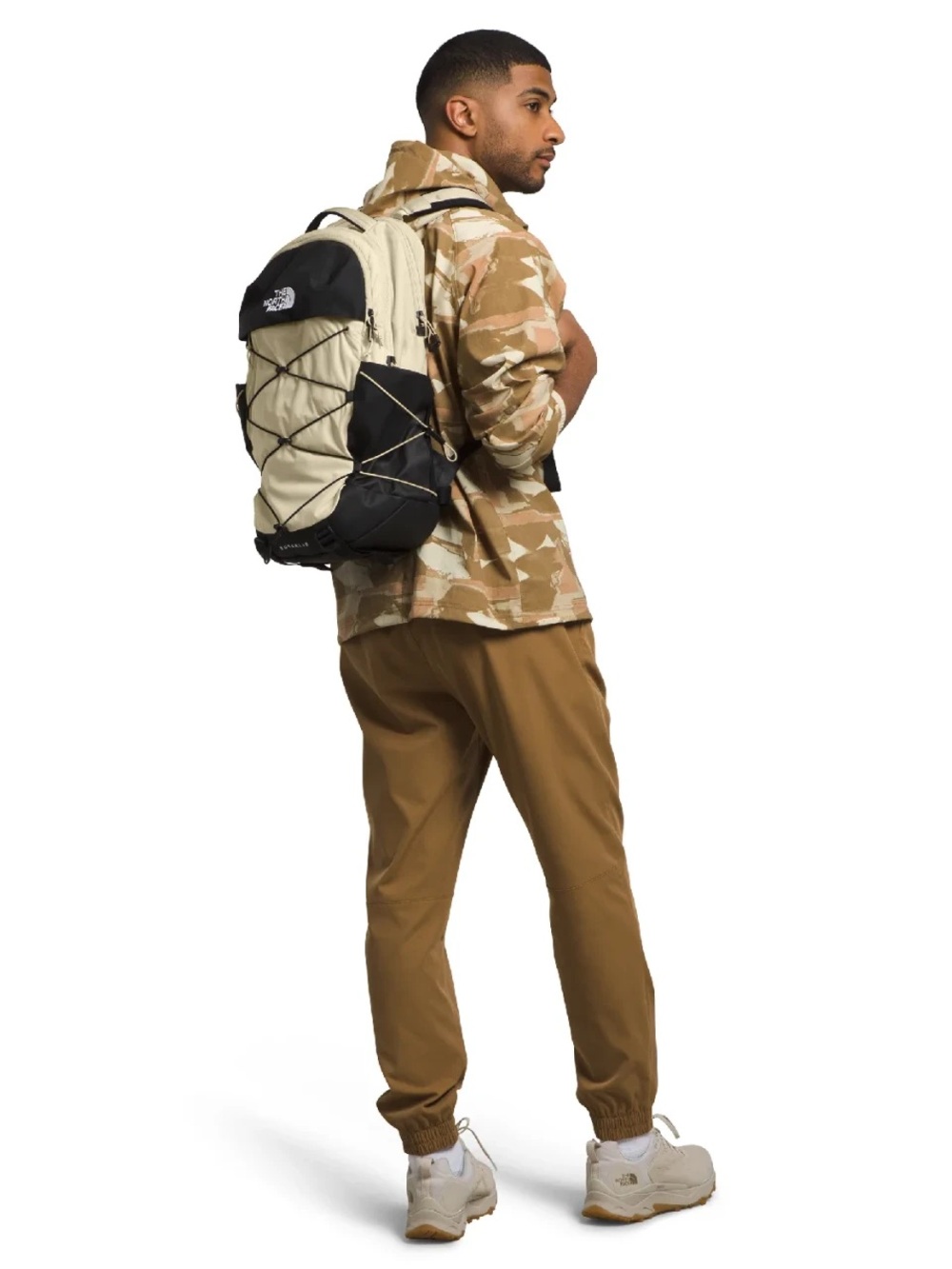 NWT The North Face Men's 28L Borealis Backpack- Gravel/TNF Black